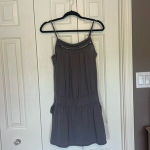 American Eagle size small casual gray dress with embellishment at top